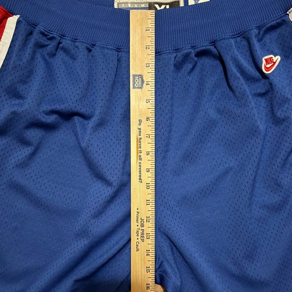 Vintage 1995 Nike Kansas Jayhawks Basketball Shorts Blue Red Mesh Mens XL‎ KU 34